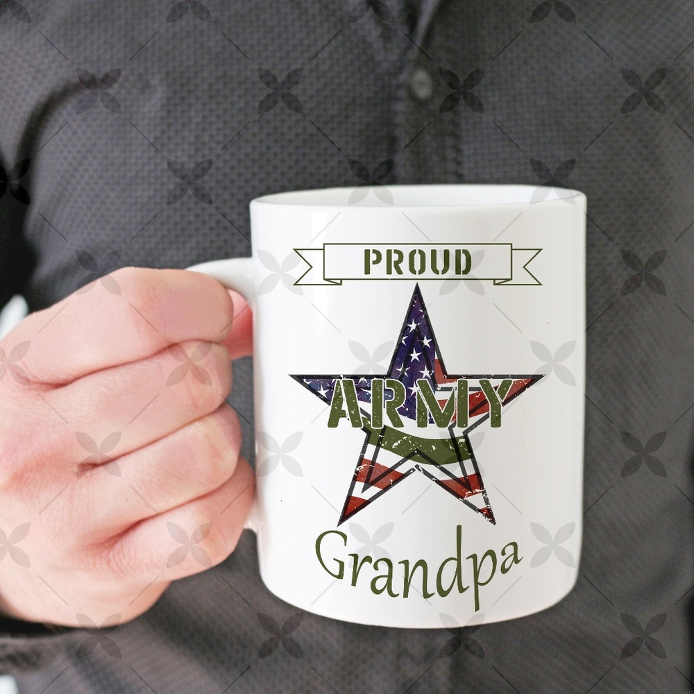 Proud Army Grandpa Mug